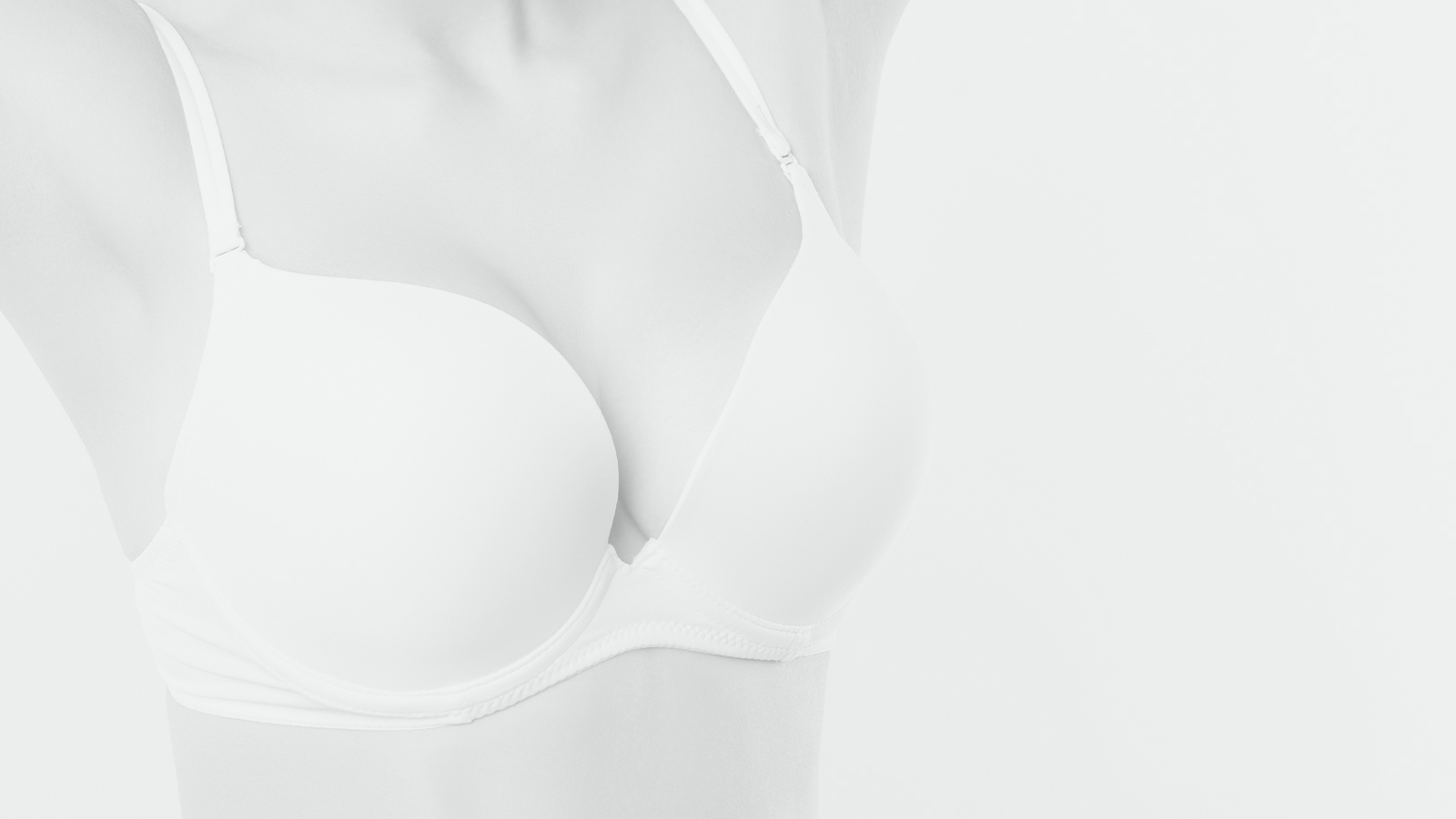 Closeup of patient after breast lift and reduction