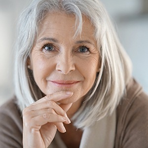 Close-up portrait of beautiful senior woman